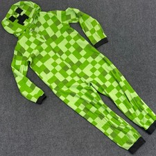 Minecraft Kids Creeper Hooded One-Piece Pajamas Size 14/16 Boys' Pajamas price