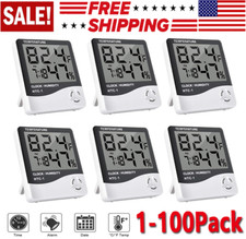 Thermometer Indoor Digital LCD Hygrometer Temperature Humidity Meter Alarm Clock Thermometer & Hygrometer price