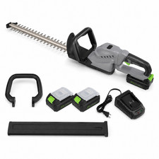 22" Cordless Hedge Trimmer 20V Battery Powered Dual Action Blade w/ 2 Batteries Hedge Trimmers price