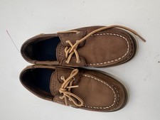 Sperry LANYARD BOYS Kids Leather Classic Boat Shoes Brown Sz 4M EUC Dress Shoes Boys' Boat Shoes price