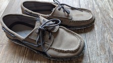 Sperry Boys Size 3.5 Billfish Sport boat shoes taupe & navy leather Top Sider Boys' Boat Shoes price