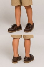 Childrens Place Boat Shoes Boys Size 9 Brown Lace Up Loafers Casual Anti Slip Boys' Boat Shoes price