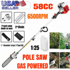Gas Powered 58CC Pole Saw🍀2-Stroke Chainsaw Extension Hedge Pruner Tree Trimmer Tree Cutting Machine price
