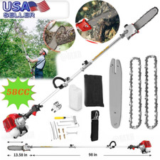58CC 2 Stroke Gas Powered Pole Saw Chainsaws Tree Trimmer Long Reach Extendable Tree Cutting Machine price