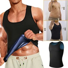Men Sauna Sweat Vest Tank Top Weight Loss Shirt Body Shaper Waist Trainer Girdle Men's Corset price