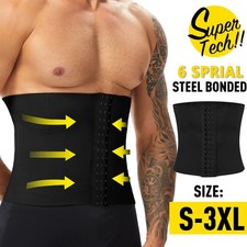 Waist Trainer Men Body Shaper Tummy Girdle Belt Belly Fat Burners Corset S-3XL Men's Corset price
