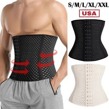 Men Waist Trainer Body Shaper Tummy Girdle Belt Belly Fat Burners Corset S-2XL Men's Corset price