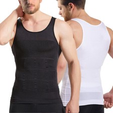 MENS SLIMMING BODY SHAPER BELLY CHEST COMPRESSION VEST GIRDLE T-SHIRT TANK TOP Men's Corset price