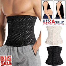 Men Breathable Slim Waist Trainer Corset Belt Fat Burner Weight Loss Body Shaper Men's Corset price