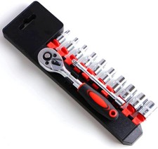 1/4 Inch Ratchet Socket Wrench Set, Metric Socket Set with Quick Release Small Socket Set price