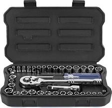 WORKPRO 39-Piece Drive Socket Set 1/4''3/8'', CR-V Metric and Imperial Sockets Socket Set price