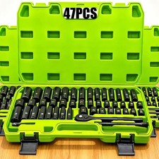 47PCS impact socket set with 3/8" drive, SAE (5/16" to 3/4") and metric (8 to 22 Socket Set price