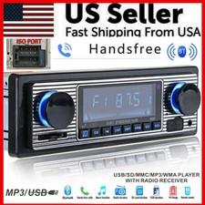 Bluetooth Vintage Car FM Radio MP3 Player USB Classic Stereo Audio Receiver AUX Car Stereos price