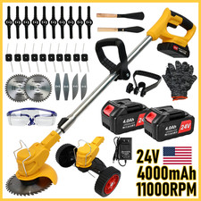 Cordless Weed Eater Electric Brush Cutter Lawn Edger Grass String Trimmer 4.0Ah Brush Cutter price