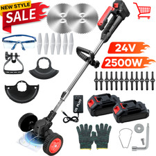 2500W Cordless Weed Eater Electric Brush Cutter Grass String Trimmer Lawn Edger Brush Cutter price