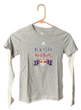Adidas New York Red Bulls Soccer MLS Long-Sleeved Girls TShirt Jersey S 7/8 NWT Girls' Jersey price