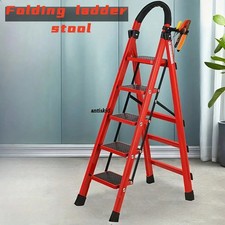 Heavy-Duty 5 Step Folding A-Frame Ladder 500lb Capacity Anti-Slip Ladders price
