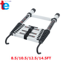 8.5/10.5/12.5/14.5 FT Collapsible Telescopic Extension Ladders Aluminum W/ Hooks Ladders price