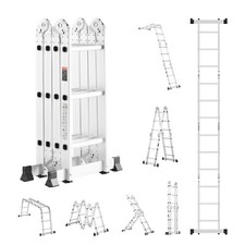 Multi-Purpose Folding Ladder 7-in-1 3 Step 12ft Reach Height for Work Ladders price