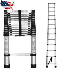 10.5/12.5/14.5FT Aluminum Non-Slip Telescoping Ladder Extension Folding Ladders Ladders price