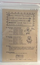 1992 Kari Pearson Sewing Pattern Boys Flag Overalls And Girls Flag Jumper Girls' Jumpsuit and Dungarees price