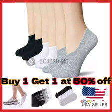 Lot 12 Pairs No Show Sock Invisible Nonslip Loafer Solid Boat Cotton Low Cut Men Cotton price