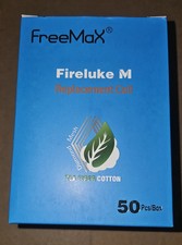 Freemax Fireluke M TNX2 0.5Ω Tea Fiber Cotton Mesh Coils 50-Pack AUTHENTIC NEW Cotton price