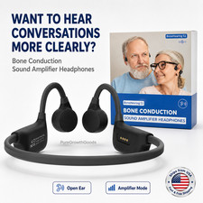 Bone Conduction Sound Amplifier Headphones Bluetooth Open Ear for Seniors Women's Headphones price