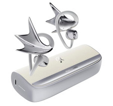 REAL YOUNG H700 Open-Ear Earbuds for Women , Rechargeable, Charging Case, Silver Women's Headphones price