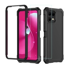 T Mobile Revvl 8 Pro 5G Black Phone Case with Screen Protector for T Mobile Mobile Phone Back Cover price