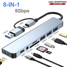 7/8 Port USB-C Hub Adapter - 5G Speed Multi Splitter for PC, Laptop & MacBook US Laptop Adapter price