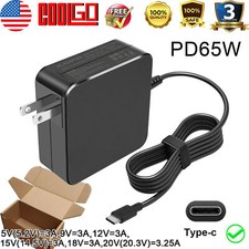LOT 65W Type-C USB-C Laptop Adapter Charger for Dell HP Lenovo ASUS Acer Phone Laptop Adapter price