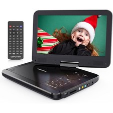 12" Portable DVD Player 5-Hour Rechargeable Battery, 10" Swivel Display (Black) Portable DVD Players price