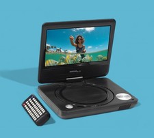 Proscan Elite Portable 7" Swivel Screen DVD Player SD Card Slot 2.5 Battery BLK Portable DVD Players price