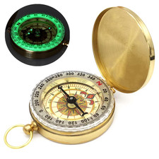 High Quality Camping Hiking Pocket Brass Golden Compass Portable Compass Navigat Compass price
