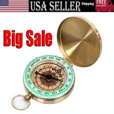 Portable Compass Brass Keychain Watch Pocket Outdoor Camping Hiking USA Compass price