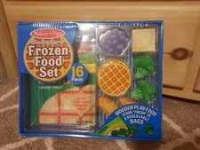 MELISSA & DOUG VERY RARE STORE & SERVE FROZEN FOOD SET RETIRED NIB 16 PC Frozen Food price