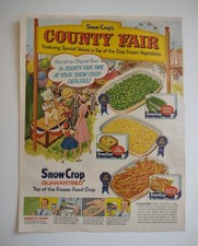 Snow Crop Frozen Food Magazine Advertisement 1957 Original Ad Country Fair Frozen Food price