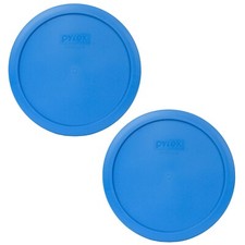 Pyrex 7402-PC Marine Blue Plastic Food Storage Replacement Lid Covers - 2 Pack Frozen Food price