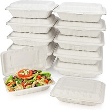 150 pcs Disposable Clamshell Food Take Out Container Box To Go 9.25 x 6.5 x 2.25 Frozen Food price