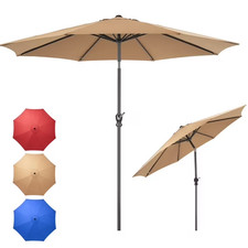 Gianna 9FT Outdoor Patio Umbrella Market Table Polyester Fabric Canopy with Push Garden Umbrella price