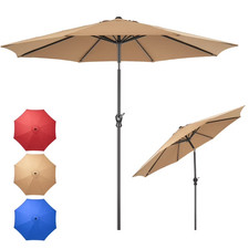 9FT Outdoor Patio Umbrella Market Table Polyester Fabric Canopy with Push Button Garden Umbrella price