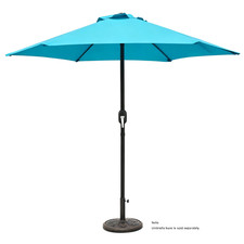 7.5 Ft Outdoor Market Patio Umbrella with Crank, 6 Ribs, Cyan Garden Umbrella price