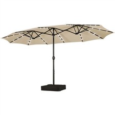 15 ft Patio Umbrella Outdoor Market Umbrella with Solar Lights for Yard, Used Garden Umbrella price