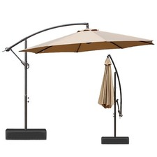 Aoodor Offset Patio Umbrella 10ft Cantilever Hanging Market Umbrella - Brown Garden Umbrella price
