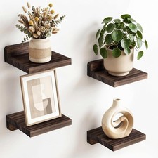 Small Shelf for Wall, 5X5 Inches Floating Shelves Set of 4Rustic Wood Small Wall Wall Shelf price