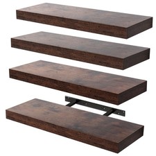 4 Pack Floating Shelves for Wall (15.75Inch) Wall-Mounted Shelves with Brackets Wall Shelf price
