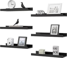 6 Pack Floating Wall Shelves,Wood Wall Mounted Storage Organizer for Decoration Wall Shelf price