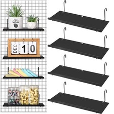 4 Pcs Gridwall Shelf Metal Hanging Shelf Wall Grid Accessories for Panel Wall... Wall Shelf price