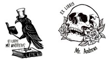Custom Ex Libris-Hand Held Book Embosser- Raven - Skull Library Custom Embosser Blueprint Machine price